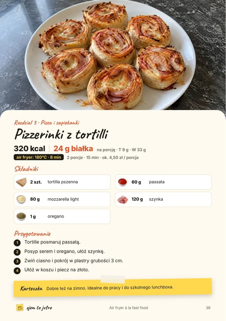 Air fryer à la fast food: Przepis na jednej stronie